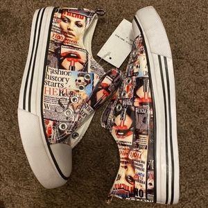 🆕️NWT sz6 Epicstep Magazine Edition Sneaker Shoes & Pink Quick Fasten Shoelaces